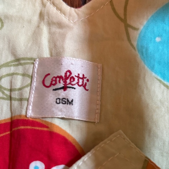 Confetti Colorful baby Overalls ducky alligator 6M - Picture 4 of 6